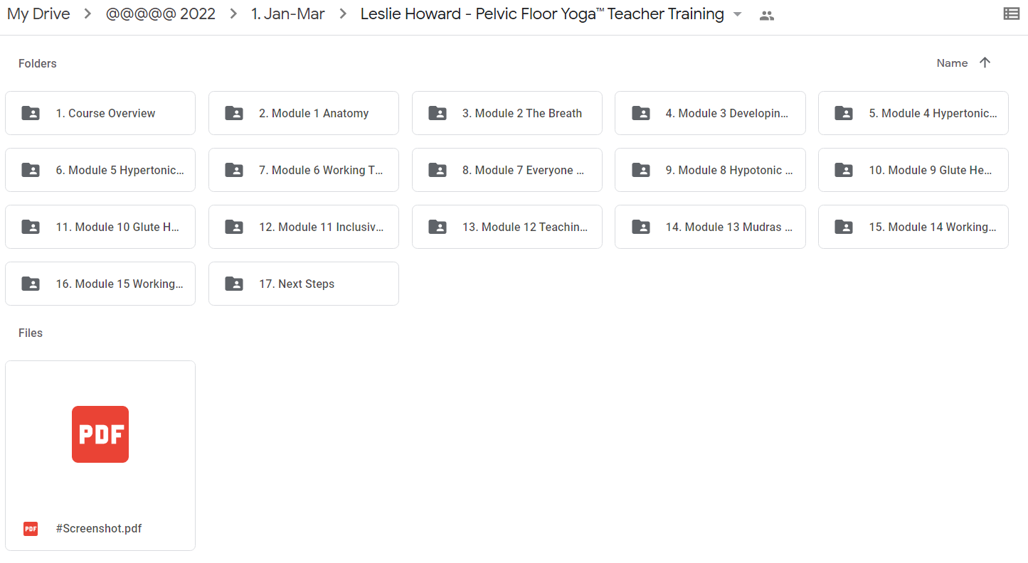 Pelvic Floor Yoga™ Teacher Training